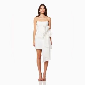 Elliat Phaedra 3D Bow Mini Dress In White